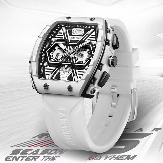 Fairwhale New Luxury Multi-Hand Skeleton Calendar Watches Men