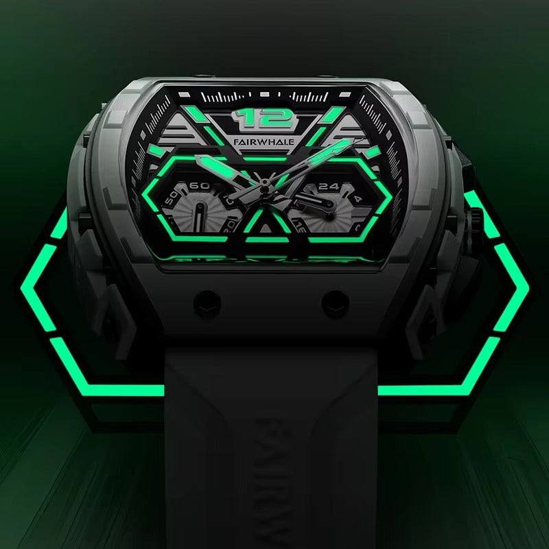 Fairwhale New Luxury Multi-Hand Skeleton Calendar Watches Men