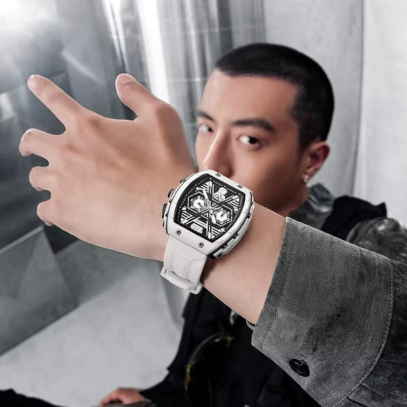 Fairwhale New Luxury Multi-Hand Skeleton Calendar Watches Men