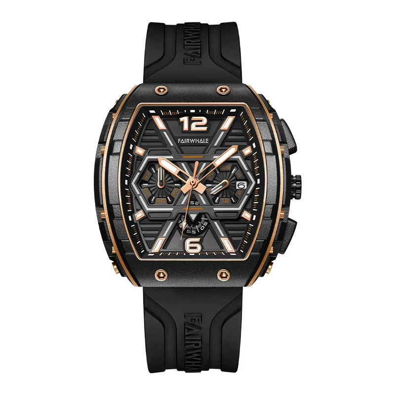 Fairwhale New Luxury Multi-Hand Skeleton Calendar Watches Men