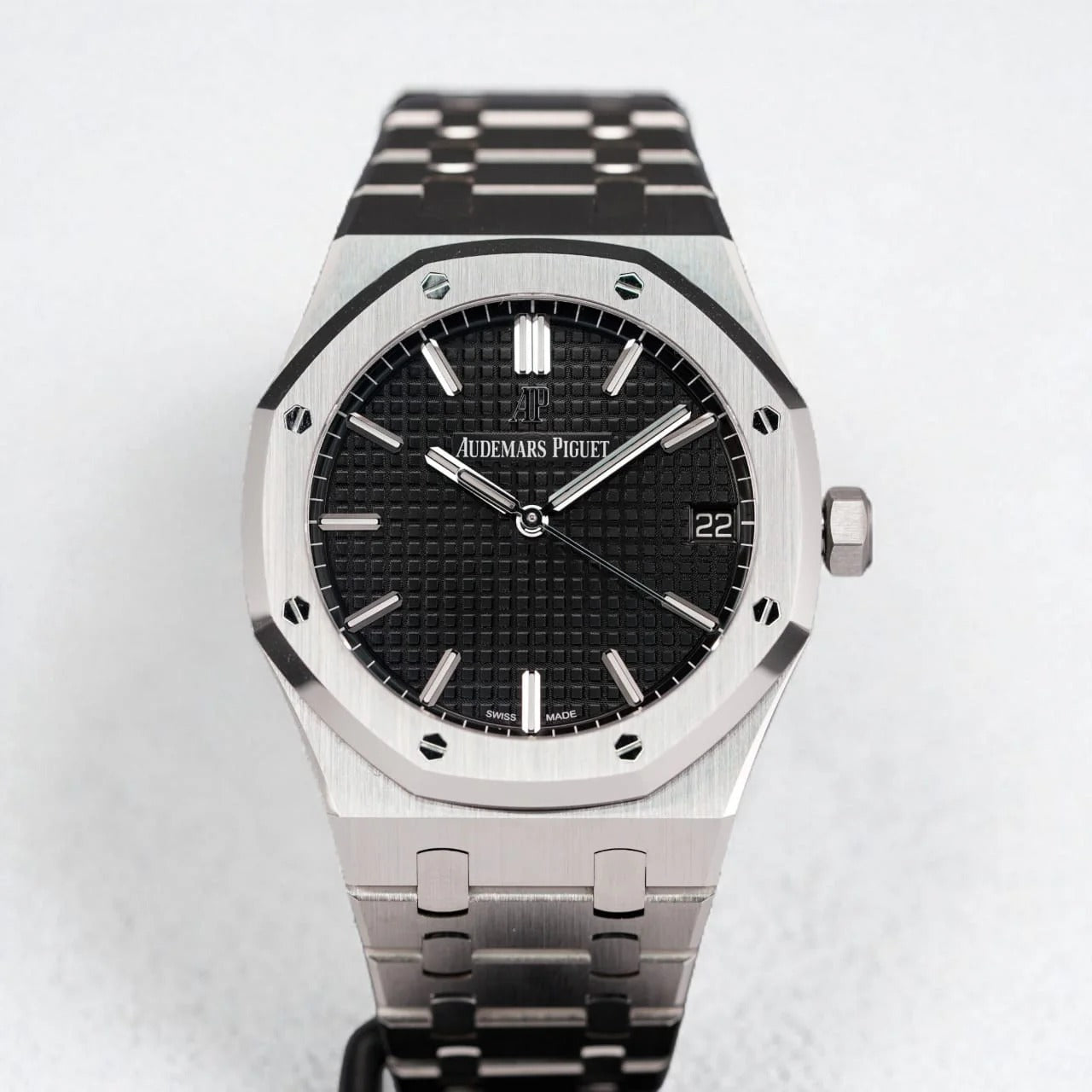 Audemars Inspired Royal Oak Replica – Classic Black Dial Luxury Timepiece